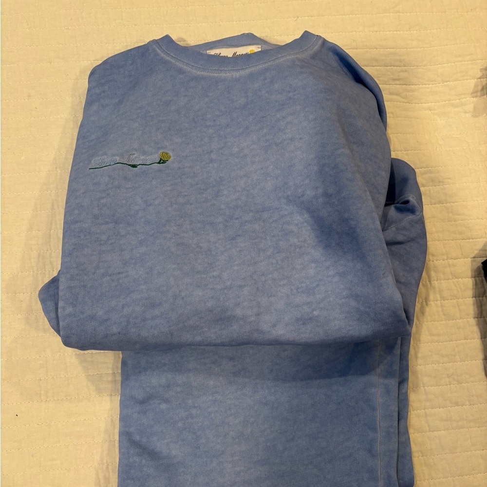 Heavy Manners - Blue Sweatshirt and sweatpants with Embroidered Detail